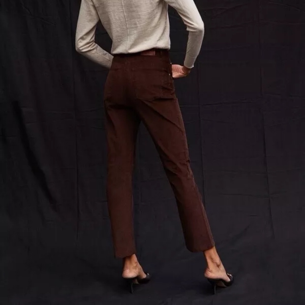 Thakoon Chocolate Brown High Rise Corduroy Pant NWT Size 2